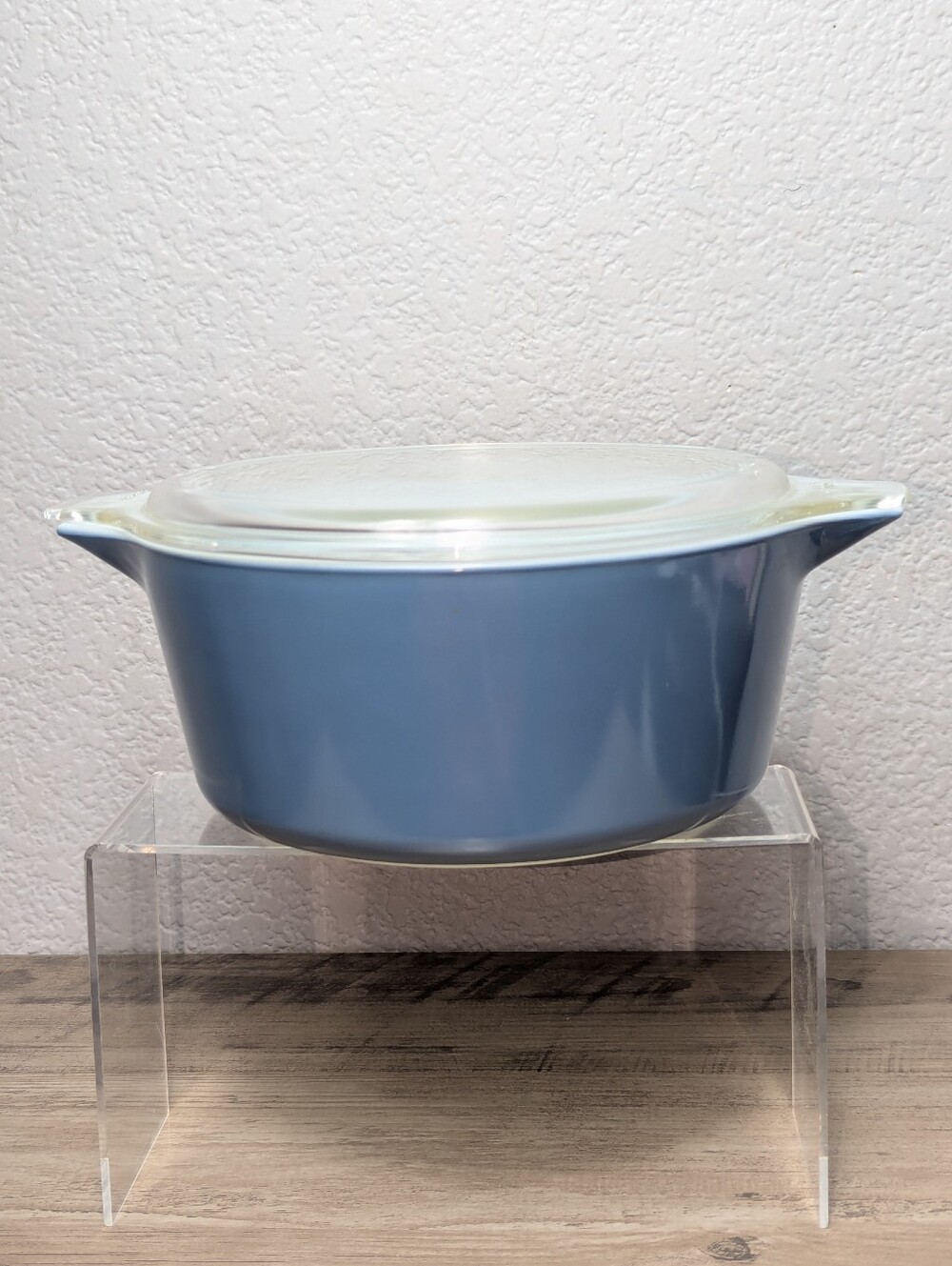 Vintage Pyrex Horizon Blue 2.5 QT Round Cinderella Casserole Dish w/ Lid